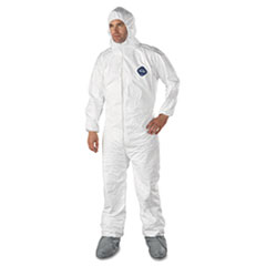 Tyvek Elastic-Cuff Hooded
Coveralls With Attached
Boots, White, Size Large -
C-DUPONT TYVEK HVY DTY SKID
RESIST CVRALL XL ZIP 2