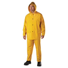 Rainsuit, PVC/Polyester, Yellow, Size X-Large -