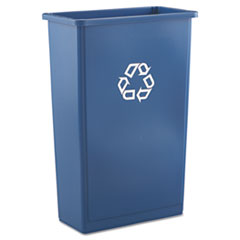 Slim Jim Recycling Container,
Rectangular, Plastic, 23 gal,
Blue - 23-GAL SLIM JIM
RECYCLING CONTAINER, BLUE