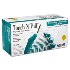 Touch N Tuff Nitrile Gloves, Teal, Size 9.5-10 - C-NITRILE