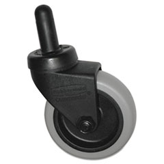 Replacement Swivel Caster, Bayonet, 3in Wheel, Black -