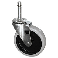 Replacement Swivel Casters, Bayonet, 4in Wheel, Black -