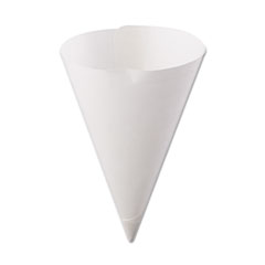 Straight-Edge Paper Cone Cups, 7oz, White - STRT EDGE