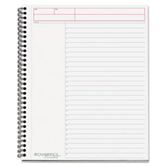 Cambridge Wirebound Notebook Planner, Legal Rule, 8 1/2&quot; x