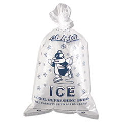Ice Bag, 12 x 21, 10-Pound
Capacity, 1.50 Mil,
Clear/Blue, 1000/Case -
C-BAG-ICE-10lb-PRINTED(1000)
(WITH TWIST TIE)