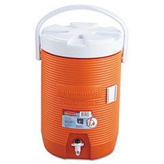 Water Cooler, 12 1/2dia x 16
3/4h, Orange - WATER COOLER,
3 GALLON, ORANGE