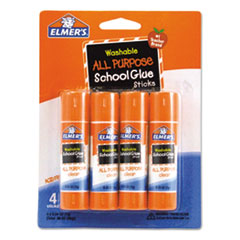 Washable All Purpose School Glue Sticks, 4/Pack -