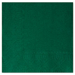 Beverage Napkins, Two-Ply 9 1/2&quot; x 9 1/2&quot;, Hunter Green,