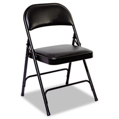 Steel Folding Chair With
Padded Back/Seat, Graphite -
CHAIR,FLDNG,PAD,4/CT,BK