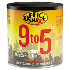 9 to 5 Coffee, 100% Pure
Arabica, Original Blend, 33.9
oz Can - COFFEE,ARABICA,
GROUND