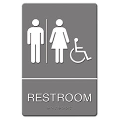 ADA Sign, Restroom/Wheelchair Accessible Tactile Symbol,