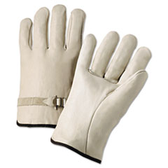 4000 Series Leather Driver
Gloves, Natural, Large -
C-DRVR COWHIDE LEATH GLV PL
STRP LG NAT 12