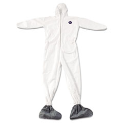 Tyvek Elastic-Cuff Hooded Coveralls With Attached