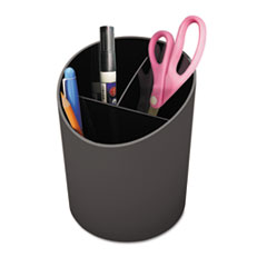 Recycled Big Pencil Cup,
Plastic, 4 1/4 dia. x 5 3/4,
Black - CUP,BIG PENCIL
HOLDER,BK