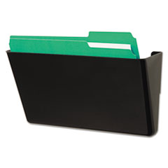 Recycled Wall File, Add-On Pocket, Plastic, Black -