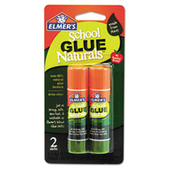 School Glue Naturals, Clear, 0.21 oz Stick, 2 per Pack -
