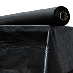 Plastic Table Cover, 40&quot; x 300 ft Roll, Black -