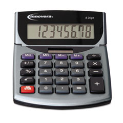 15925 Portable Minidesk Calculator, 8-Digit LCD -
