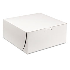 Tuck-Top Bakery Boxes, 9w x
9d x 4h, White - BAKERY
BOX-9X9X4-CAKE200/BDL