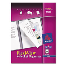 Flexi-View Six-Pocket Polypropylene Organizer,