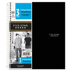 Wirebound Notebook, College Rule, 3 Subject 150 Sheets -