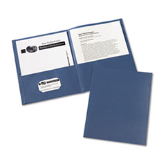 Two-Pocket Portfolio,
Embossed Paper, 30-Sheet
Capacity, Dark Blue, 25/Box -
PORTFOLIO,2 PCKT 25,DBE