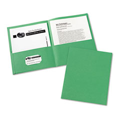 Two-Pocket Embossed Paper
Portfolio, 30-Sheet Capacity,
Green, 25/Box - PORTFOLIO,2
PCKT 25,GN