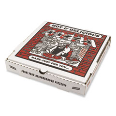 Takeout Containers, 10in Pizza, White, 10w x 10d x 1