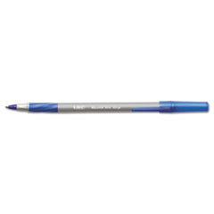 Round Stic Grip Ballpoint Stick Pen, Blue Ink, Fine,
