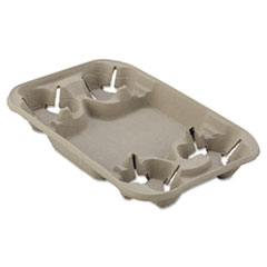StrongHolder Molded Fiber
Cup/Food Tray, 8-22oz, Four
Cups - 4CUP CUP CARRIER W/FD
TRY 8-22OZ NRRW-COMP 250