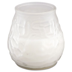 Victorian Filled Candle,
White Frost, 60 Hour Burn, 3
3/4&quot;H - C-FANCY LITE
VICTORIAN CANDLE 60HR FROSTED
WHI