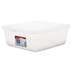 Clever Store Snap-Lid Container, 3.75gal, Clear -