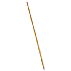 Wood Threaded-Tip Broom/Sweep Handle, 60&quot;, Natural - 60&quot;