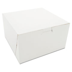 Tuck-Top Bakery Boxes, 7w x
7d x 4h, White - BKRY BX
7X7X4 LOCK CNR WHI 250/CS