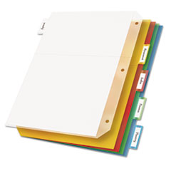 Ring Binder Divider Pockets
With Index Tabs, Letter,
Assorted Colors, 5/Pack -
POCKET,BNDR,INSRT TAB,AST