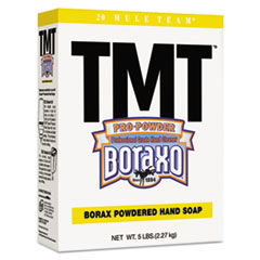 TMT Powdered Hand Soap,
Unscented Powder, 5lb Box -
C-TMT POWDERED HAND SOAP 5 LB
10PK/CS