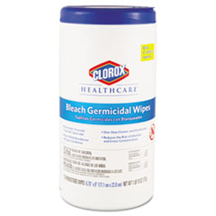 Germicidal Wipes, 6 3/4 x 9, Unscented, 70/Canister -