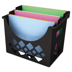 Recycled Desktop File Holder,
Plastic, 13 1/4 x 8 5/8 x 10
3/4, Black -
ORGANIZER,FILE,RECYCLE,BK