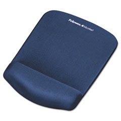 PlushTouch Mouse Pad with Wrist Rest, Foam, Blue,