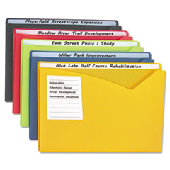 Write-On Expanding Poly File Folders, 1&quot; Exp., Letter,