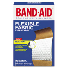 Flexible Fabric Extra Large
Adhesive Bandages, 1 1/4&quot; x
4&quot; - FLEXIBLE FABRIC XTRA
LGBAND-AID BANDAGE 10/BX