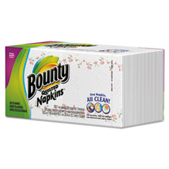 Quilted Napkins, 1-Ply, 12&quot; x 12&quot;, White - C-BOUNTY PPR