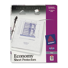 Top-Load Poly Sheet
Protectors, Economy Gauge,
Letter, Clear, 50/Box -
PROTECTOR,SHT,CLR,50/BX