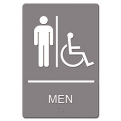 ADA Sign Men Restroom Wheelchair Accessible Symbol,