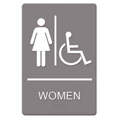 ADA Sign Women Restroom Wheelchair Accessible Symbol,