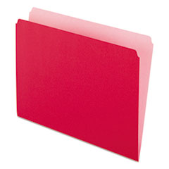 Two-Tone File Folder,
Straight Cut, Top Tab,
Letter, Red/Light Red,
100/Box - FOLDER,FIL,STR
CUT,LTR,RD