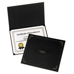 Certificate Holder, 12 1/2 x 9 3/4, Black, 5/Pack -