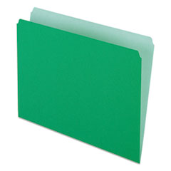 Two-Tone File Folders, Straight Cut, Top Tab,