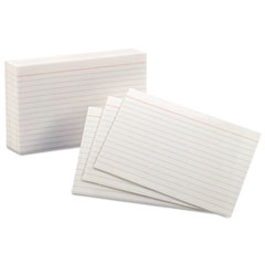 Ruled Index Cards, 4 x 6, White, 100/Pack -