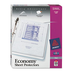 Top-Load Poly Three-Hole Sheet Protectors, Economy